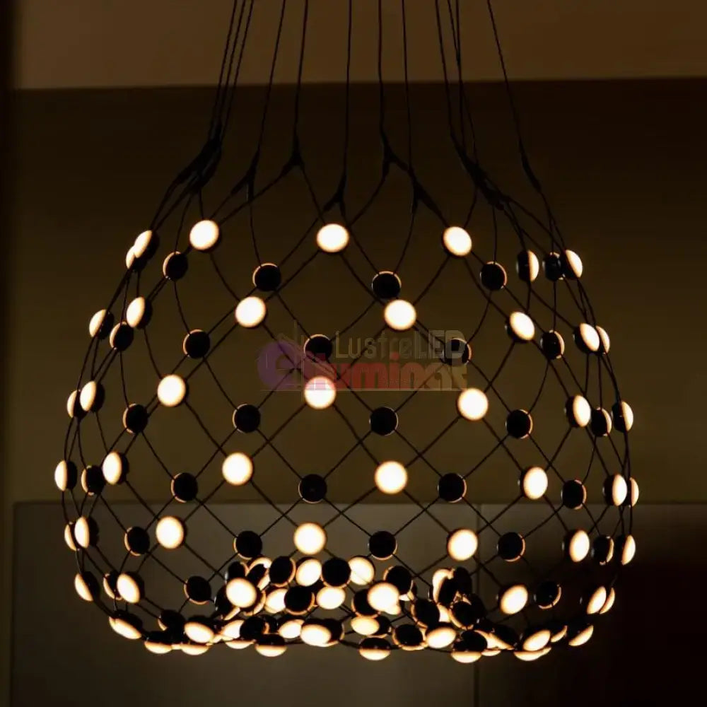 Lustra LED Suspendata LUGARO DIA Black lustreled.ro