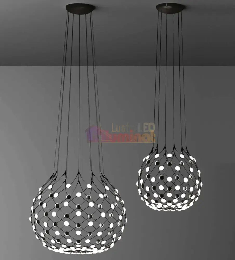 Lustra LED Suspendata LUGARO DIA Black lustreled.ro