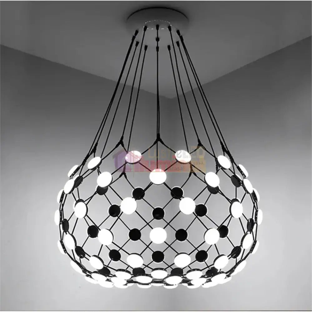 Lustra LED Suspendata LUGARO DIA Black lustreled.ro