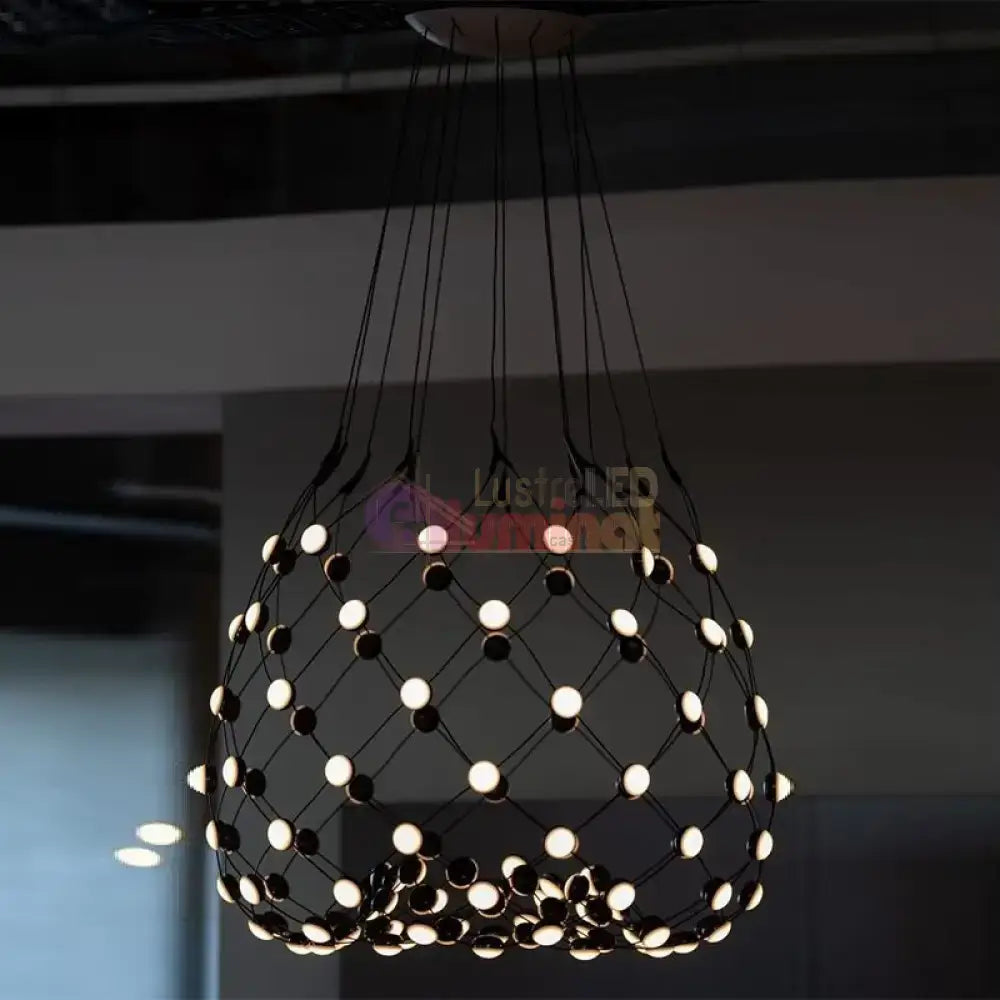 Lustra LED Suspendata LUGARO DIA Black lustreled.ro