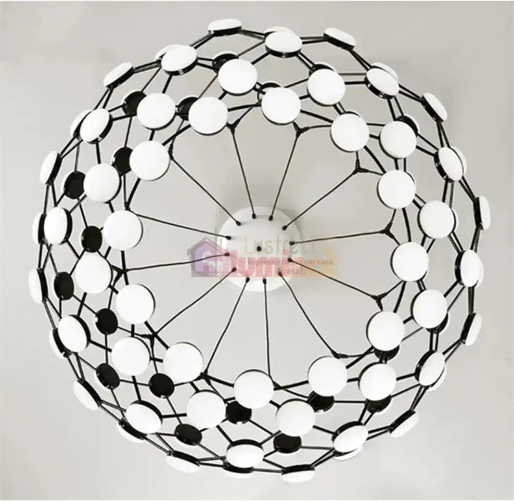 Lustra LED Suspendata LUGARO DIA Black lustreled.ro