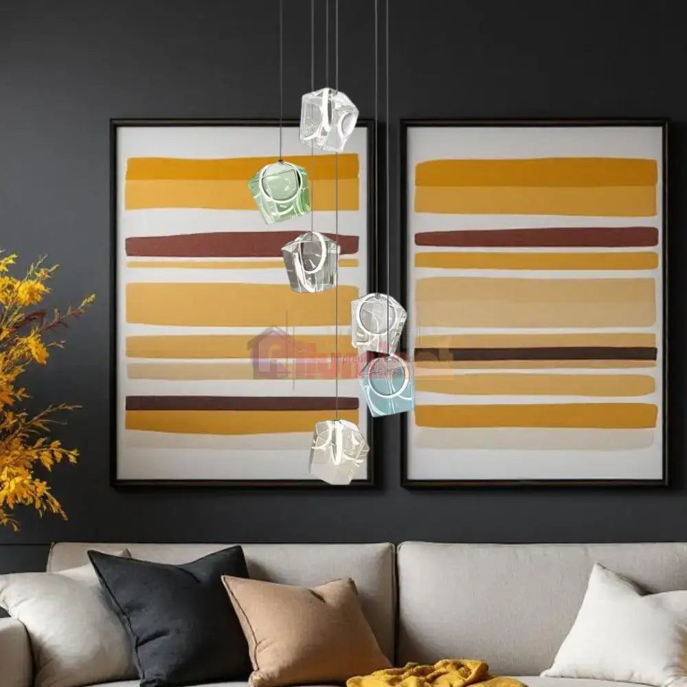 Lustra LED Suspendata Luxury Color Glass lustreled.ro