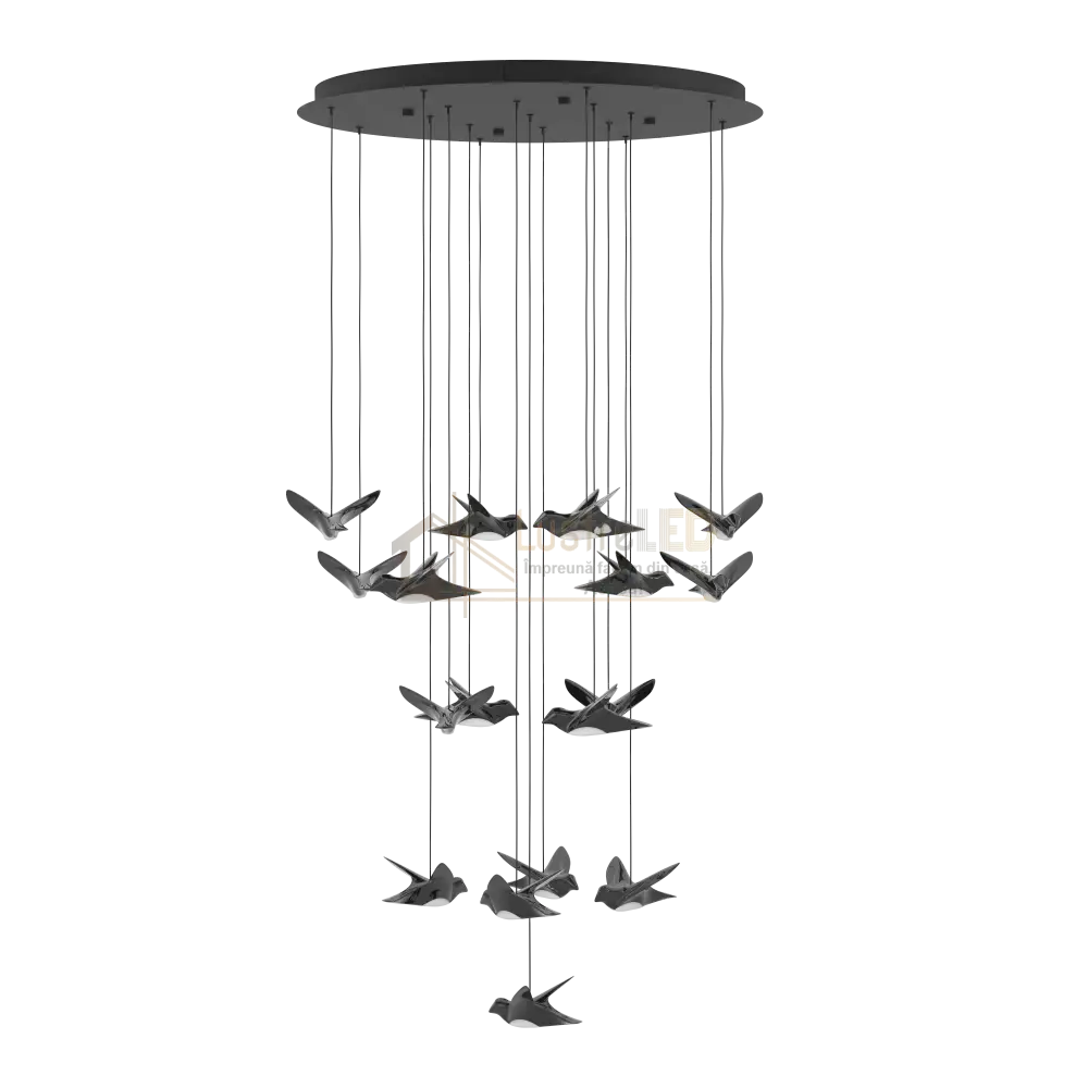Lustra LED Suspendata Luxury PARATEBUENO Eglo 390352 lustreled.ro