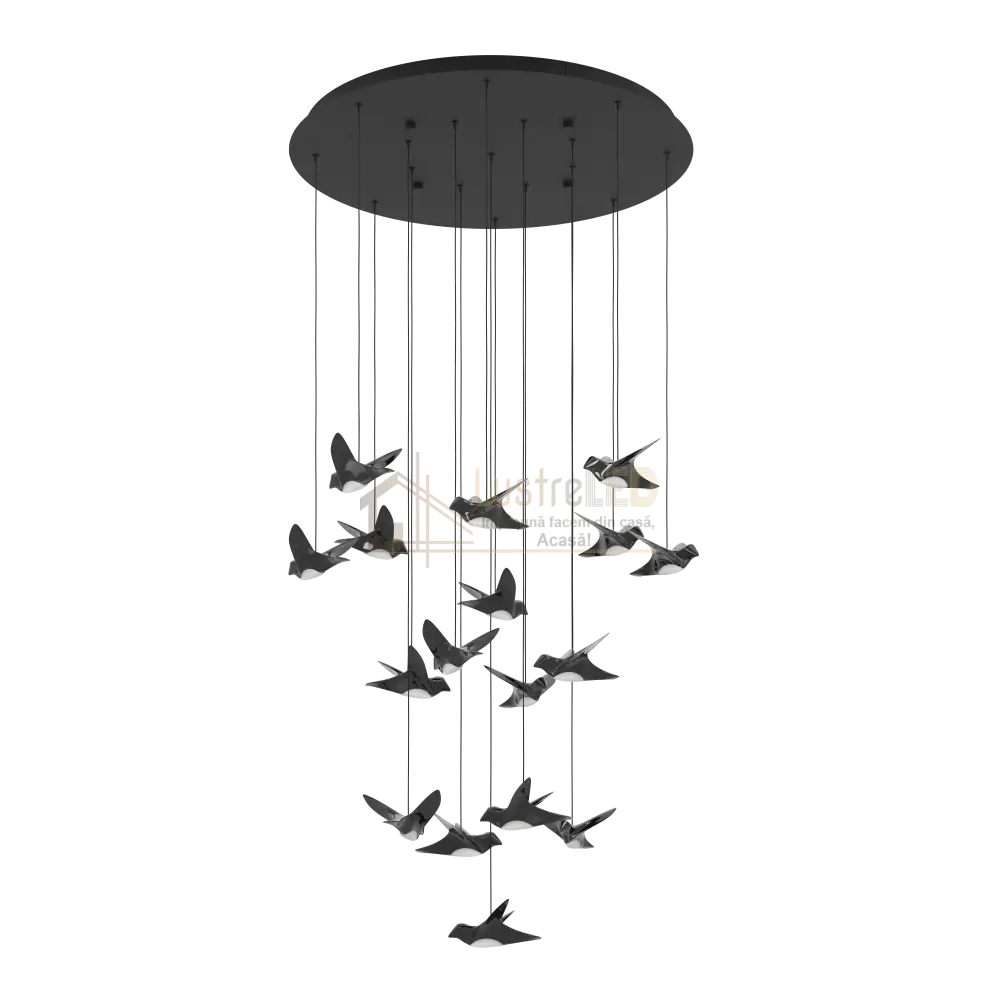 Lustra LED Suspendata Luxury PARATEBUENO Eglo 390352 lustreled.ro