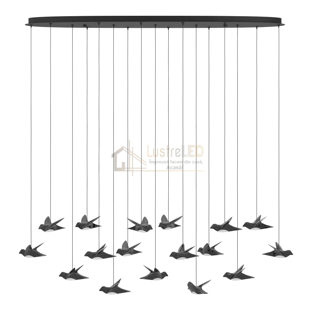 Lustra LED Suspendata Luxury PARATEBUENO Eglo 390353 lustreled.ro