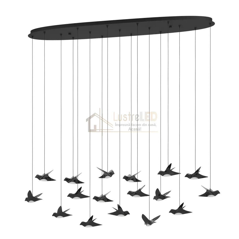Lustra LED Suspendata Luxury PARATEBUENO Eglo 390353 lustreled.ro