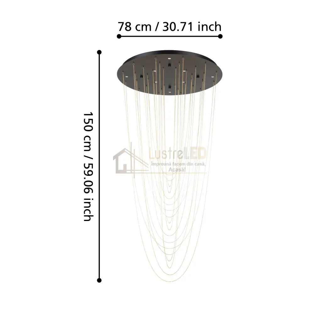 Lustra LED Suspendata Luxury TREPUCO Eglo 390355 lustreled.ro