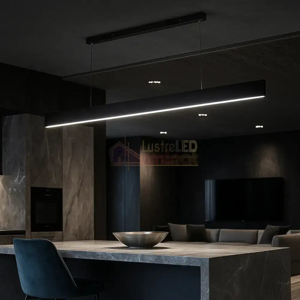 Lustra LED 120cm Lyne Telecomanda Wifi 2.4G Black NEAGRA / SUSPENDATE / 120CM Lighting Fixtures