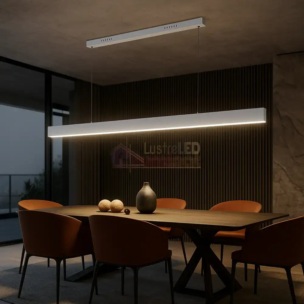 Lustra LED 120cm Lyne Telecomanda Wifi 2.4G ALBA / SUSPENDATE / 120CM Lighting Fixtures
