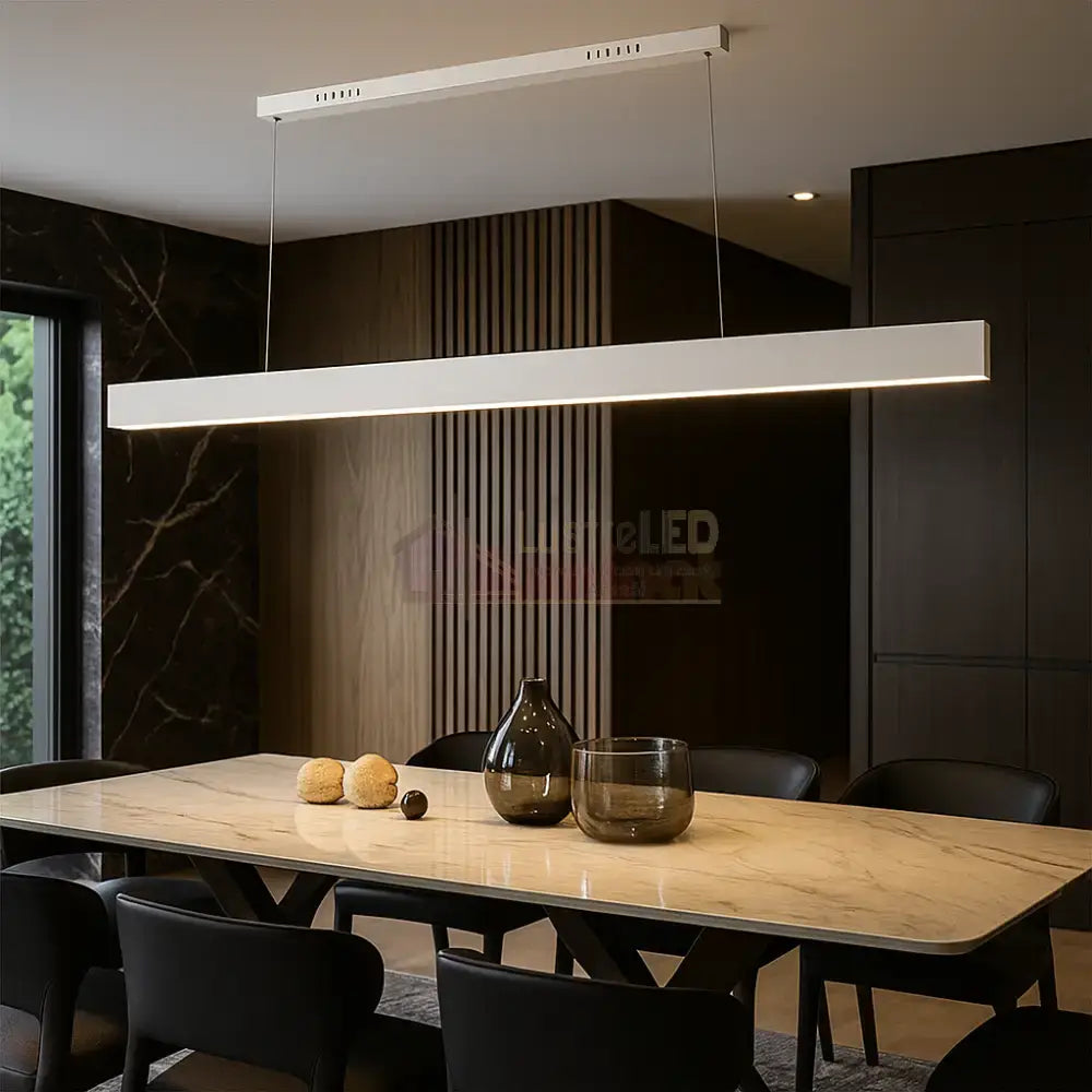 Lustra LED 120cm Lyne Telecomanda Wifi 2.4G ALBA / SUSPENDATE / 120CM Lighting Fixtures