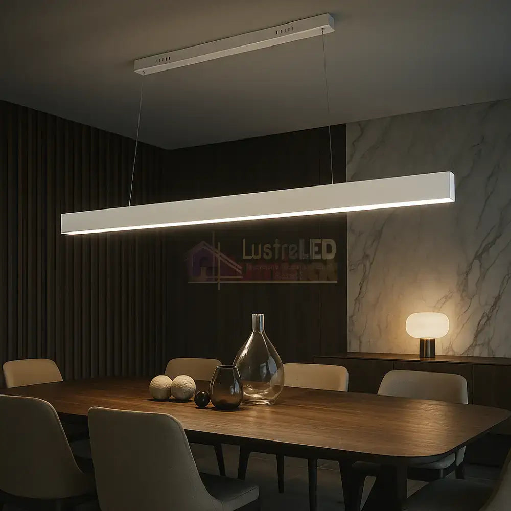 Lustra LED 120cm Lyne Telecomanda Wifi 2.4G ALBA / SUSPENDATE / 120CM Lighting Fixtures