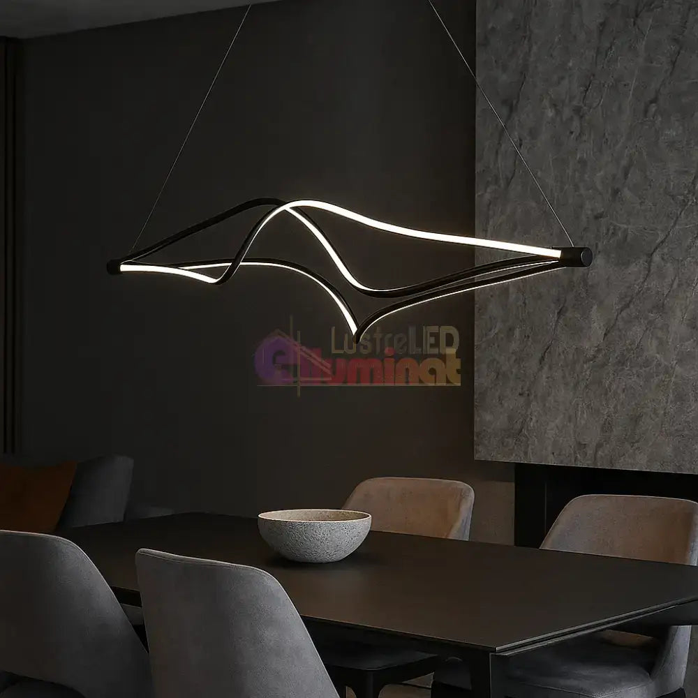 Lustra LED Suspendata Mavi Telecomanda Wifi 2.4G Black 3 Culori NEAGRA / 120CM / SUSPENDATE Lighting Fixtures