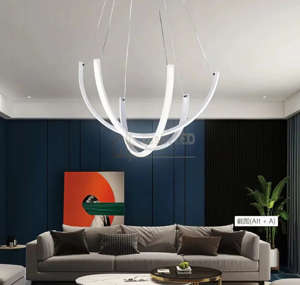 Lustra LED Suspendata NOVIQ Alba Echivalent 1220W Telecomanda ALBA Lighting Fixtures