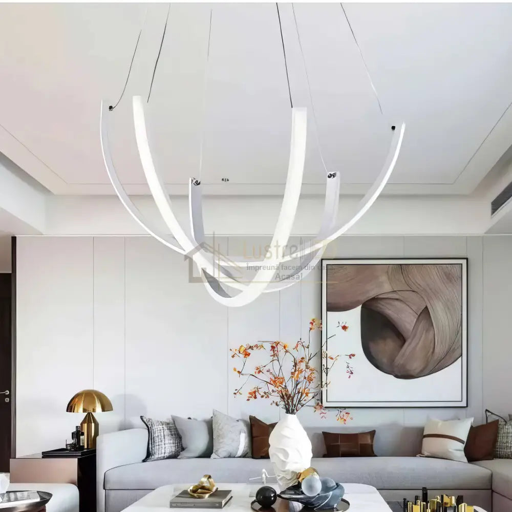 Lustra LED Suspendata NOVIQ Alba Echivalent 1220W Telecomanda ALBA Lighting Fixtures