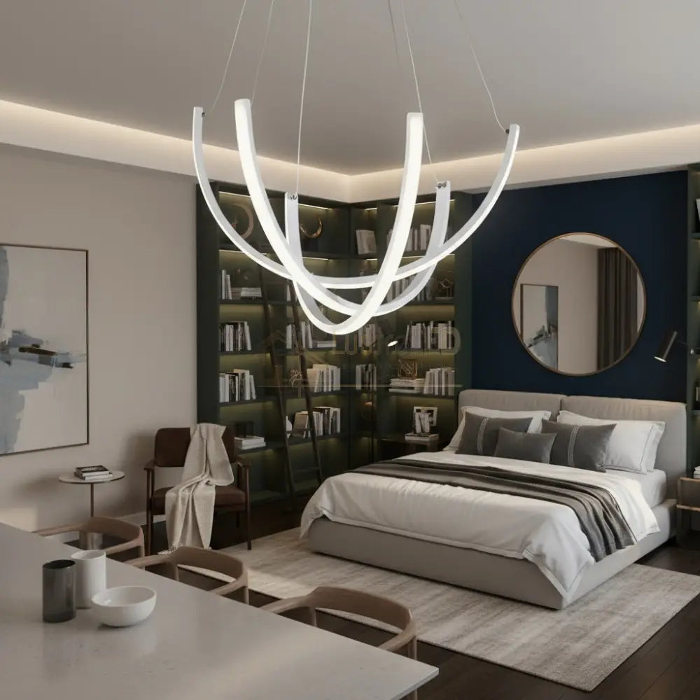 Lustra LED Suspendata NOVIQ Alba Echivalent 1220W Telecomanda ALBA Lighting Fixtures