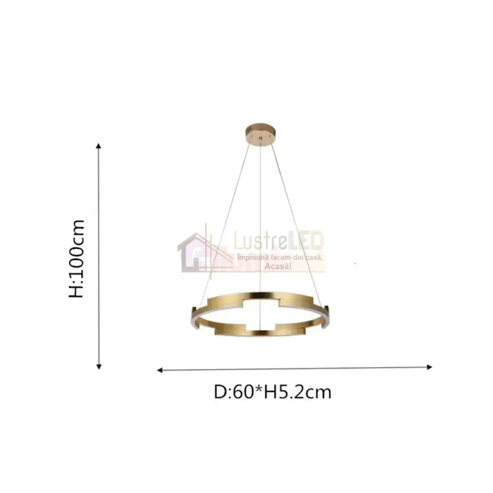Lustra LED Orbis Cu Telecomanda Wifi 2.4G 3 Culori Black NEAGRA / SUSPENDATE / 60CM Lighting Fixtures