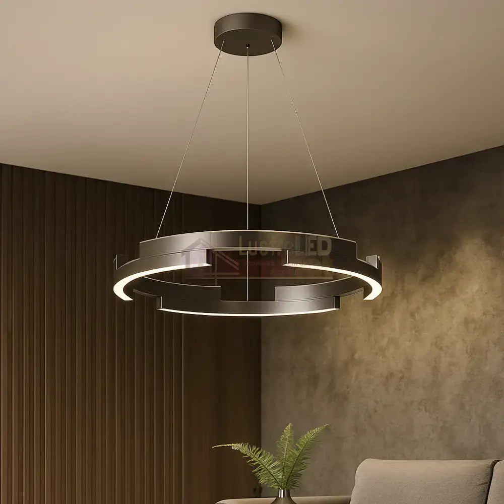 Lustra LED Orbis Cu Telecomanda Wifi 2.4G 3 Culori Black NEAGRA / SUSPENDATE / 60CM Lighting Fixtures