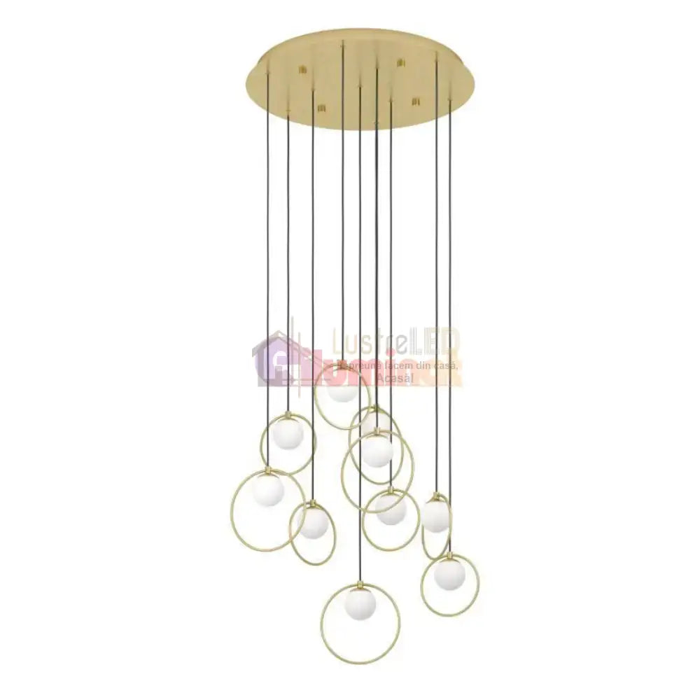 Lustra LED Suspendata SUSPORTOCOLOM Gold lustreled.ro