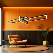 Lustra LED Neagra 34W Suspendata LumaEdge lustreled.ro