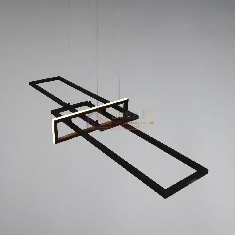 Lustra LED Suspendata PREMIUM SALINAS Echivalent 500W Dimabila NEAGRA / SUSPENDATE Lighting Fixtures