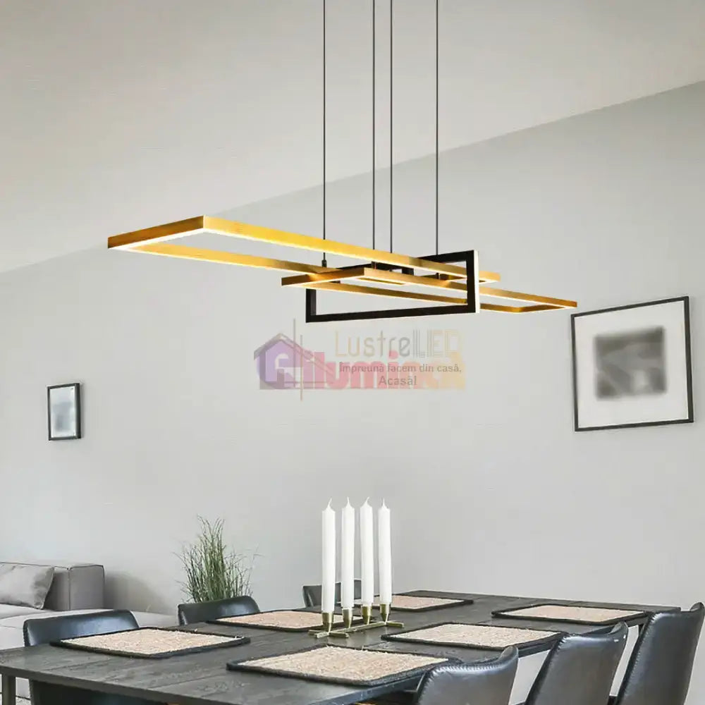 Lustra LED Aurie 34W Suspendata LumaEdge lustreled.ro