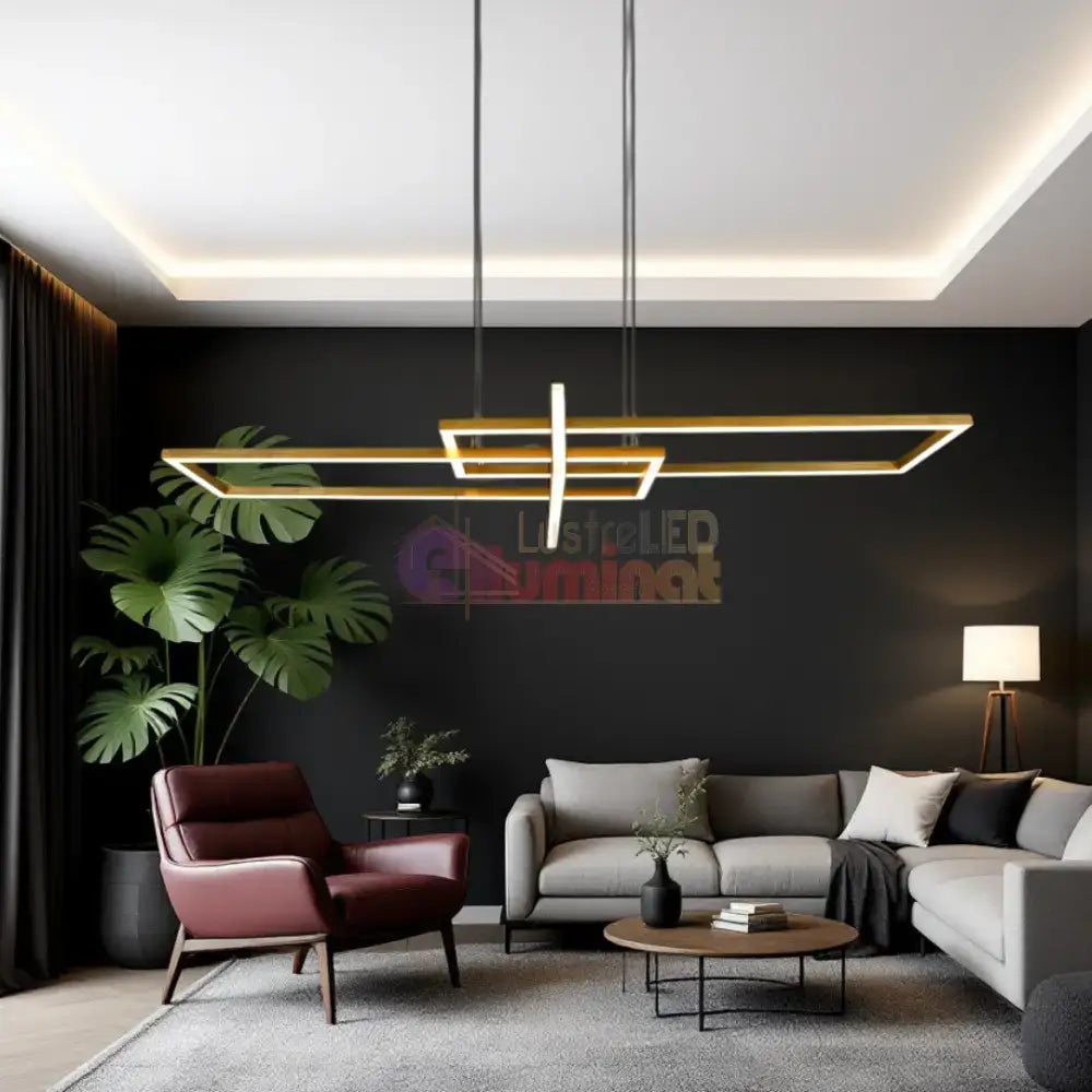 Lustra LED Aurie 34W Suspendata LumaEdge lustreled.ro