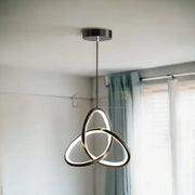 Lustra Led Suspendata 20W Tworings Black 3 Functii Led Ceiling Light