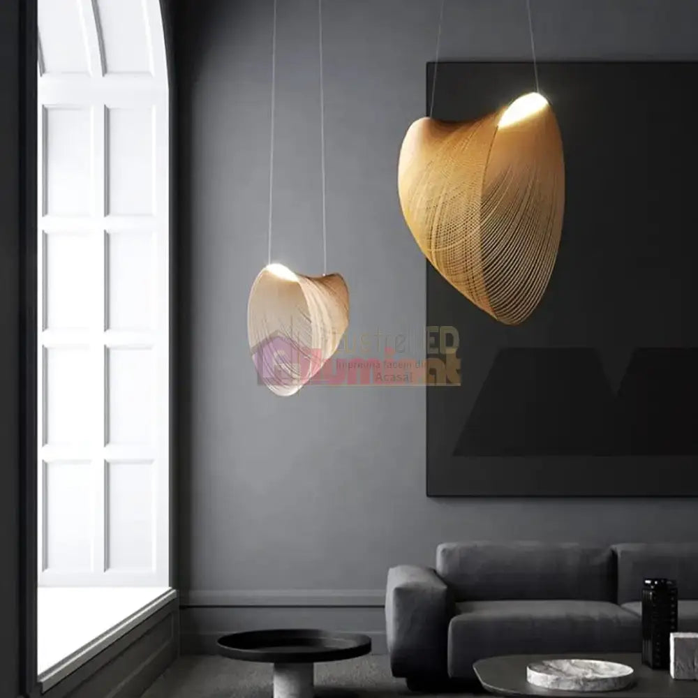 Lustra LED Suspendata VERNAZZA WooD Style lustreled.ro