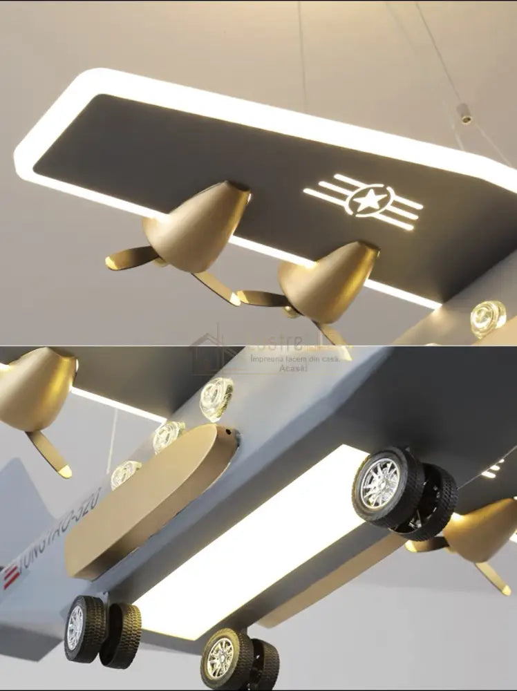 Lustra Led Suspendata War Plane Echivalent 300W Lighting Fixtures