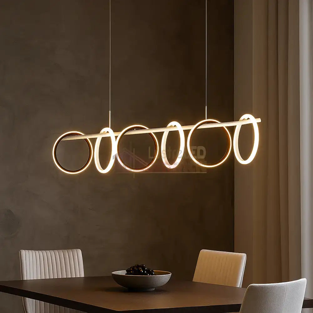 Lustra LED Suspendata Zefir Cu Telecomanda Alba ALBA / SUSPENDATE Lighting Fixtures