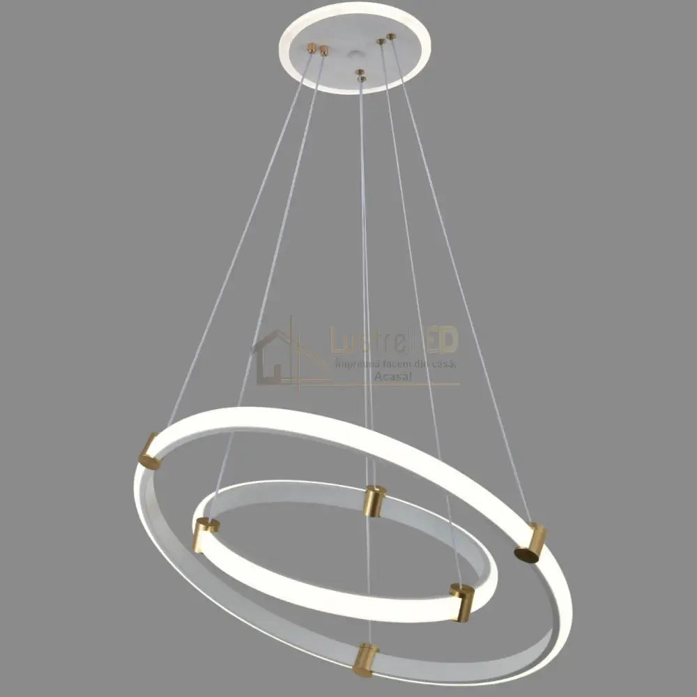 Lustra LED Suspendata ZENO White Echivalent 250W Telecomanda ALBA Lighting Fixtures