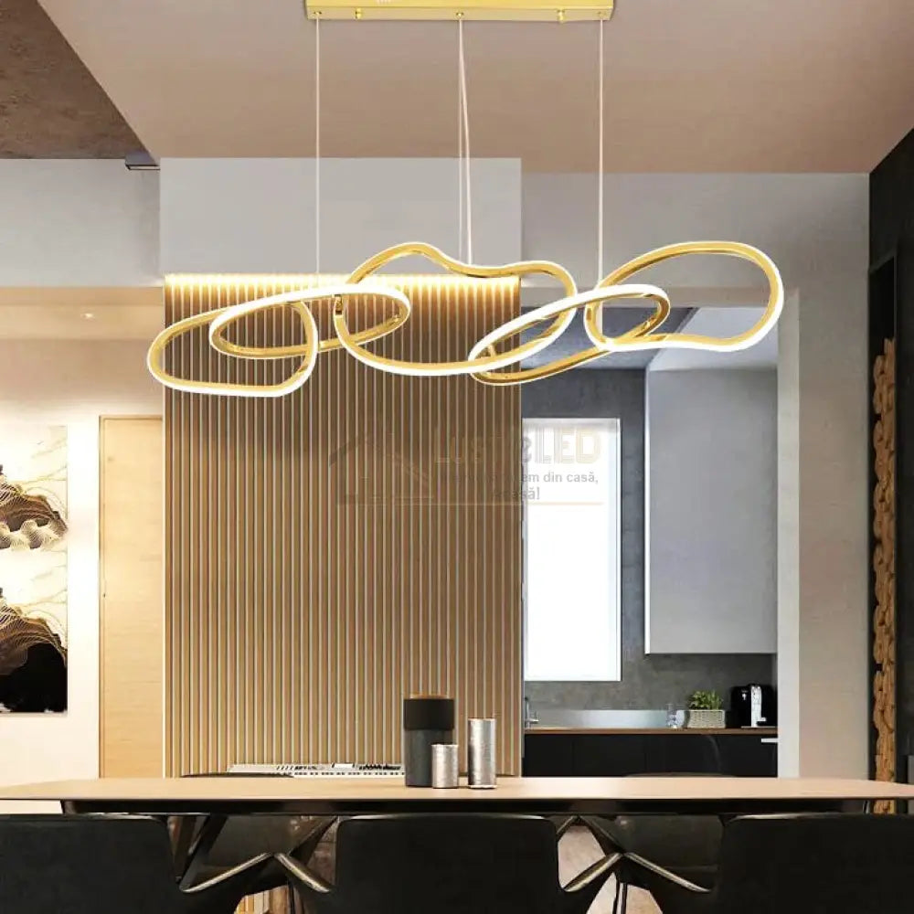 Lustra Led Sydney Olympic Gold Echivalent 500W Telecomanda Lighting Fixtures