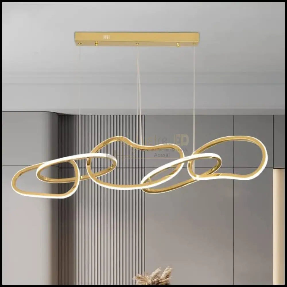 Lustra Led Sydney Olympic Gold Echivalent 500W Telecomanda Lighting Fixtures