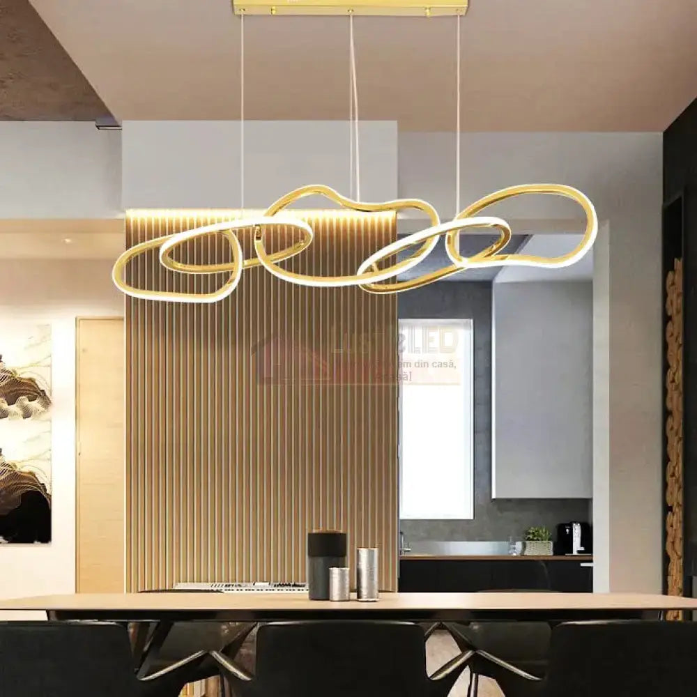 Lustra Led Sydney Olympic Gold Echivalent 500W Telecomanda Lighting Fixtures