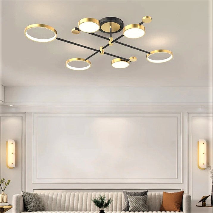 Lustra LED 102W 3+3 Dynamo Echivalent 500W Telecomanda