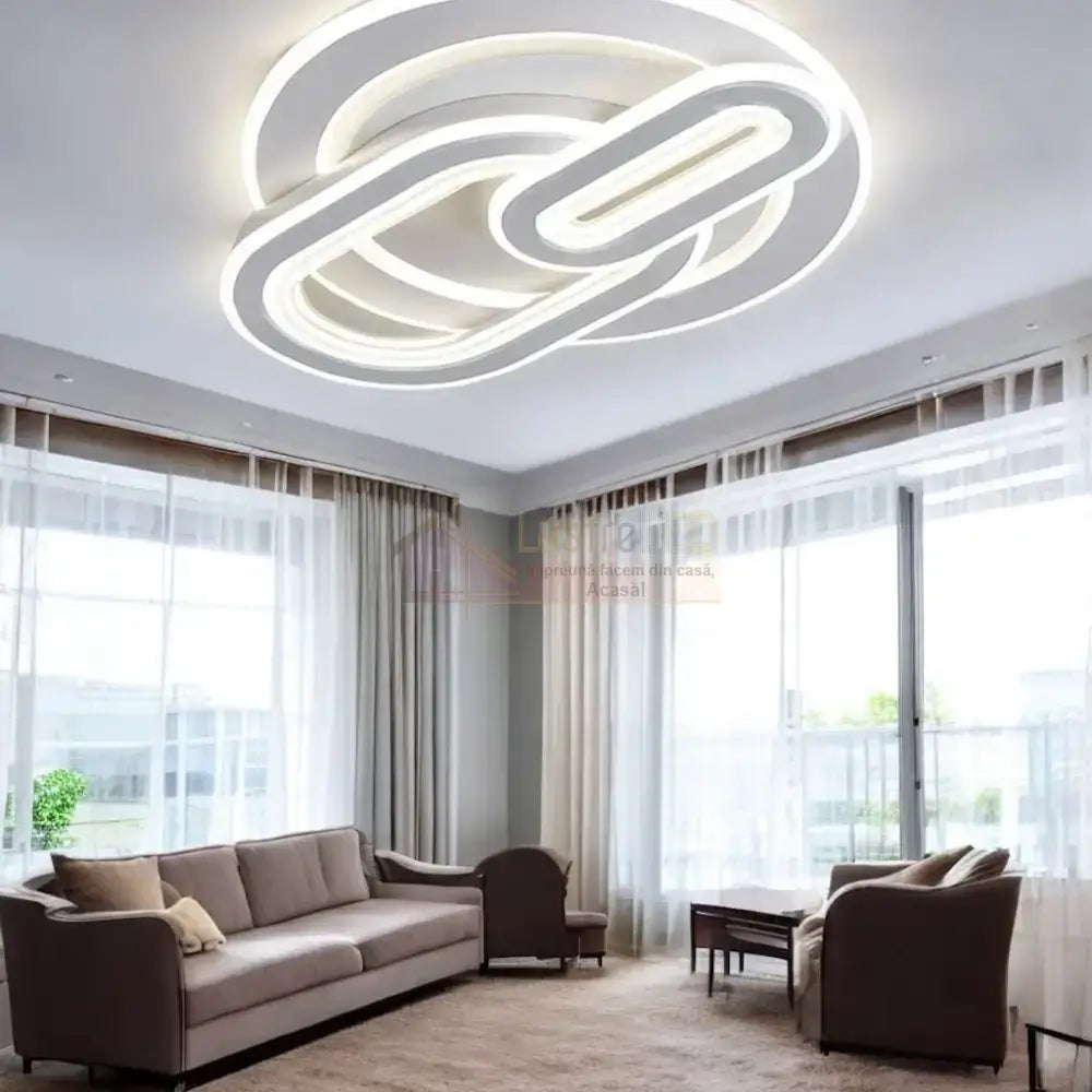 Lustra LED TORKA Circle 3 Functii Echivalent 670W Telecomanda ALBA / CIRCLE DESIGN / 53CM Lighting Fixtures