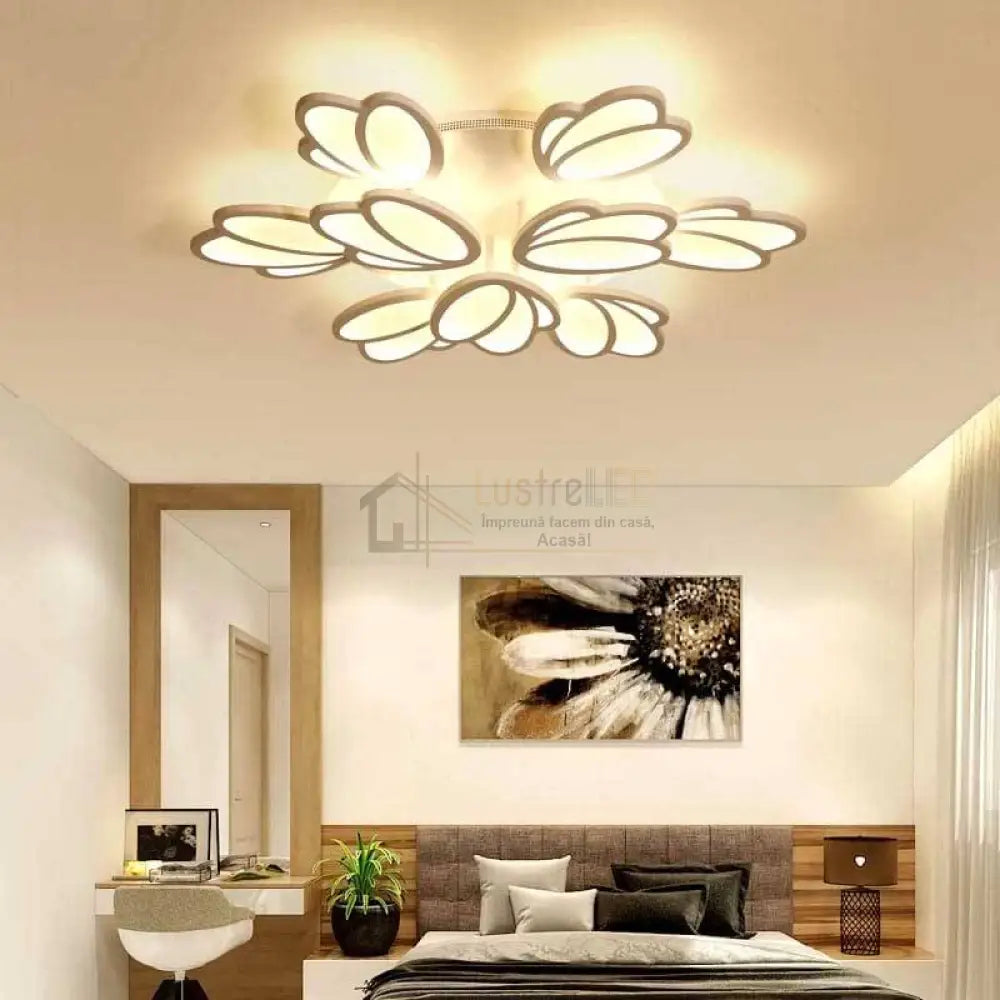 Lustra Led 200W Tulip Grande Telecomanda Echivalent 1000W Lighting Fixtures