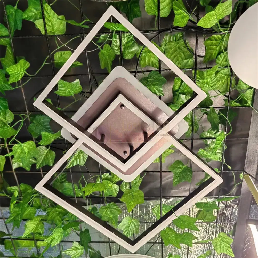 Lustra Led 160W Two Square Design Maro Telecomanda Lighting Fixtures