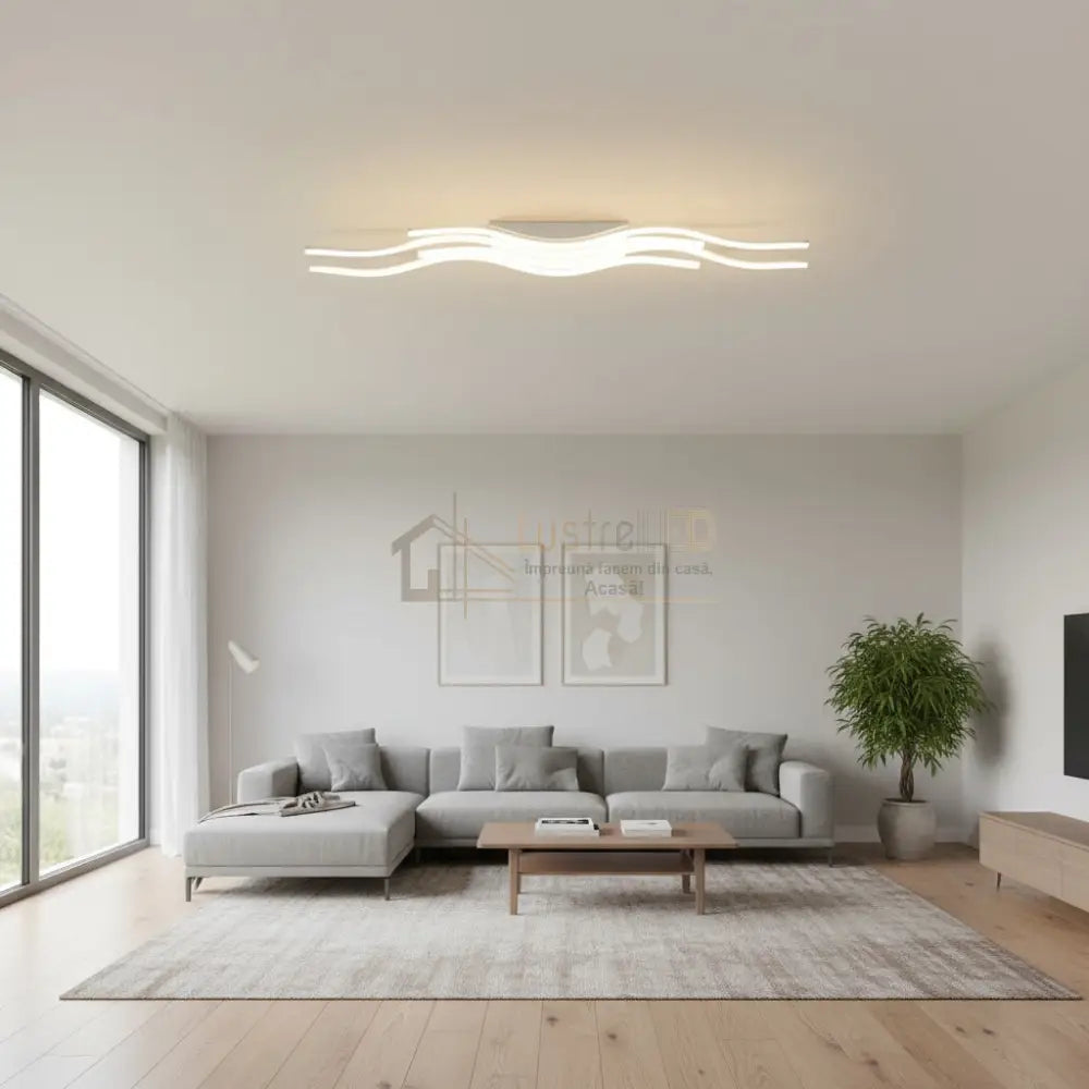 Lustra LED VECTRA White Echivalent 700W Telecomanda Chandeliers