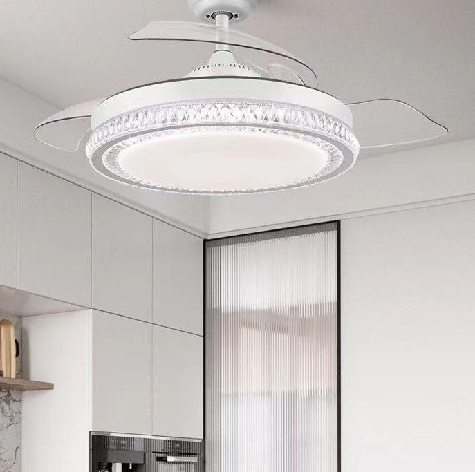 Lustra LED Ventilator 120W Pale Pliabile Cu Telecomanda