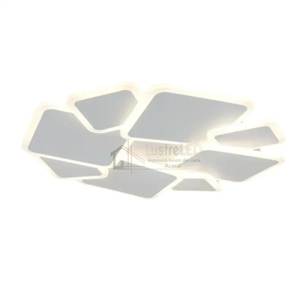 Lustra LED VERRA Squares 3 Functii Echivalent 670W Telecomanda ALBA / MINIMALIST DESIGN / 50CM Lighting Fixtures