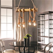 Lustra Retro Design Bamboo 4XE27