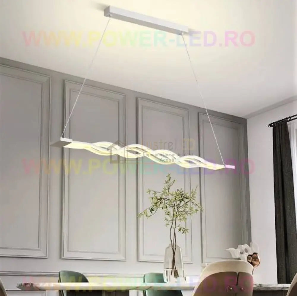 Lustra Led 160W Suspendata Waves Telecomanda Lighting Fixtures