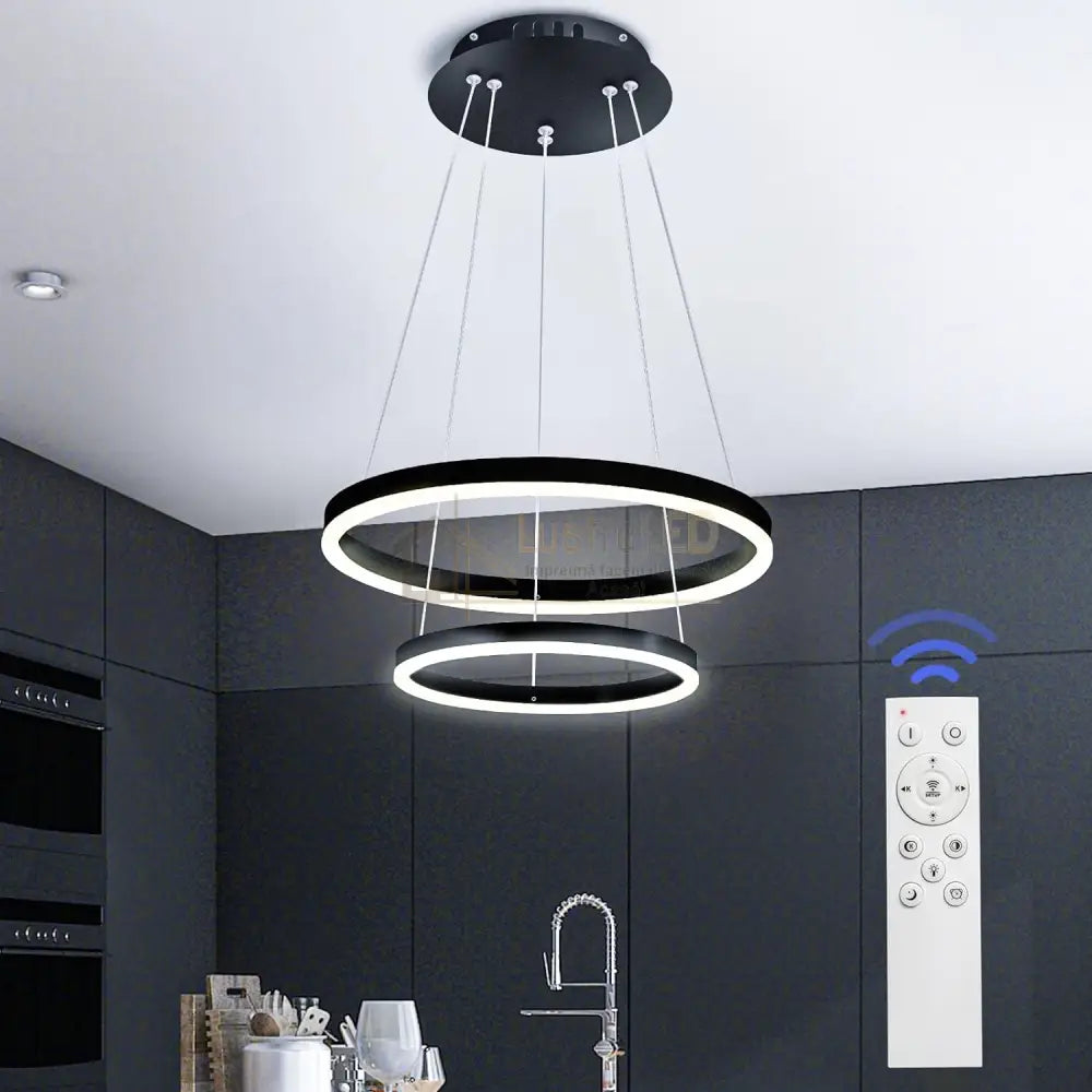 Lustra Led Wonderland Black 2 Segmente Echivalent 400W Lighting Fixtures