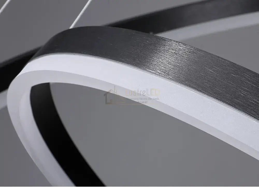 Lustra Led Wonderland Black 3 Segmente Mobile Telecomanda - 30 + 40 + 60Cm Lighting Fixtures