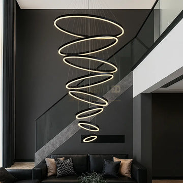 Lustra LED WONDERLAND Luxury Black 8 Segmente Echivalent 3000W lustreled.ro