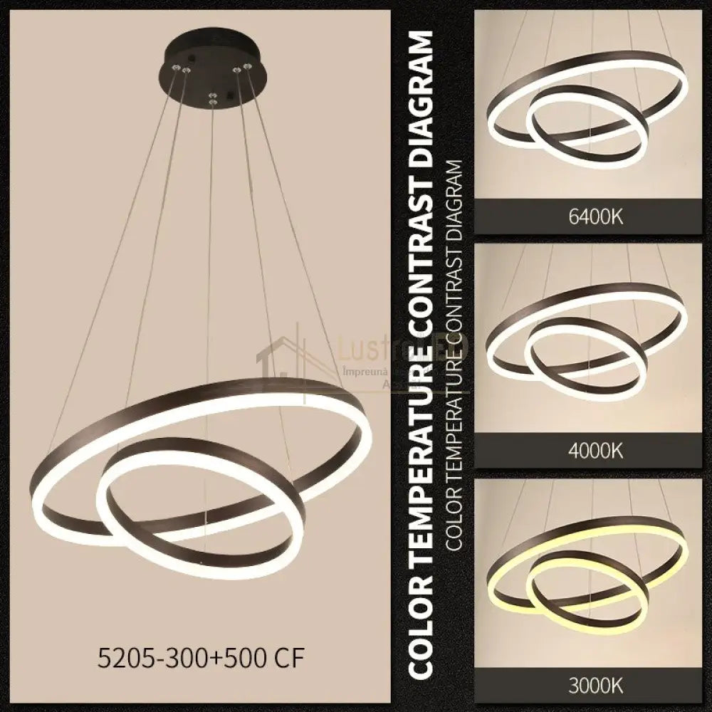 Lustra Led Wonderland Maro 2 Segmente Echivalent 400W Lighting Fixtures