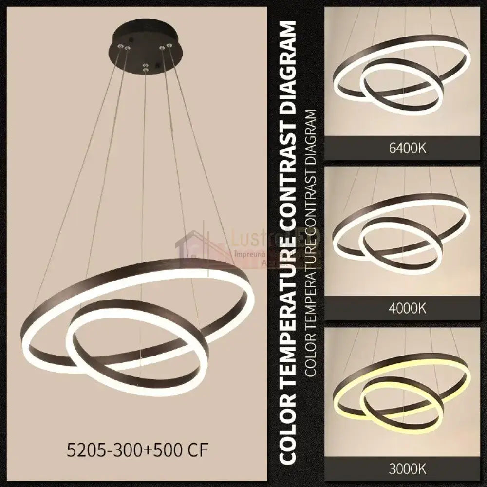Lustra Led Wonderland Maro 2 Segmente Echivalent 400W Lighting Fixtures