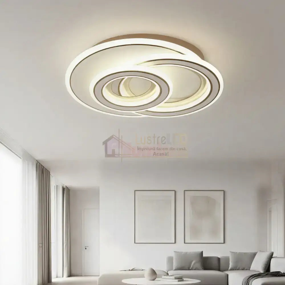 Lustra LED Zefir ROUND Gold Echivalent 100W ALBA / 32CM / CIRCLE DESIGN Lighting Fixtures