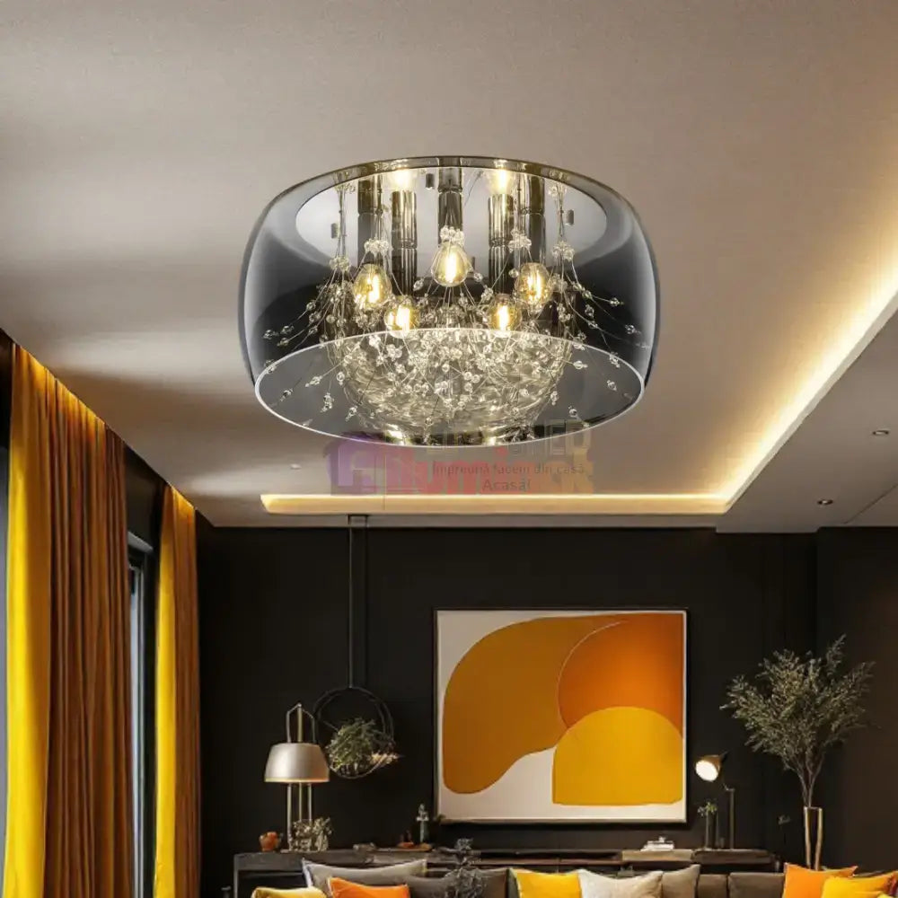 Lustra Luxury CRYSTEL 50cm lustreled.ro